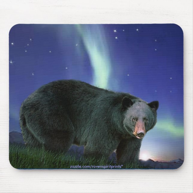 Black Bear Art Wildlife-supporter Mousepad (Front)