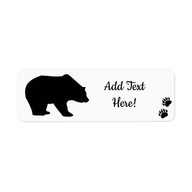 Black Bear Bear Paws Label (Front)