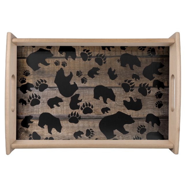 Black Bear Black Bear Paws Serving Tray (Front)