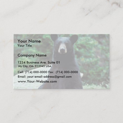 Black bear business card