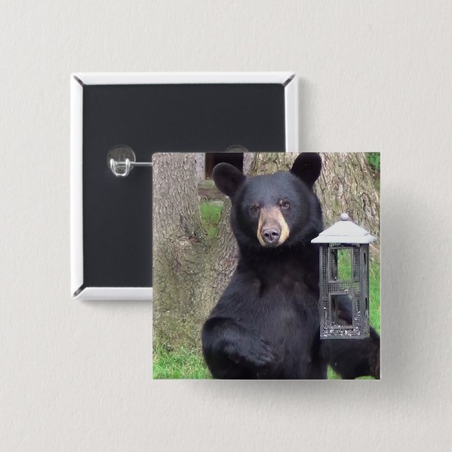 Black Bear Button (Front & Back)