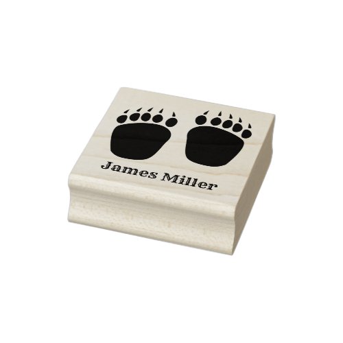 Black Bear Claws Rubber Stamp