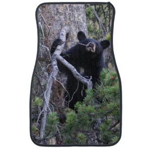 black bear cub car mat