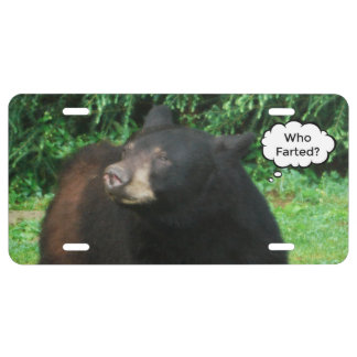 Black Bear - "Cubby Who Farted?" License Plate