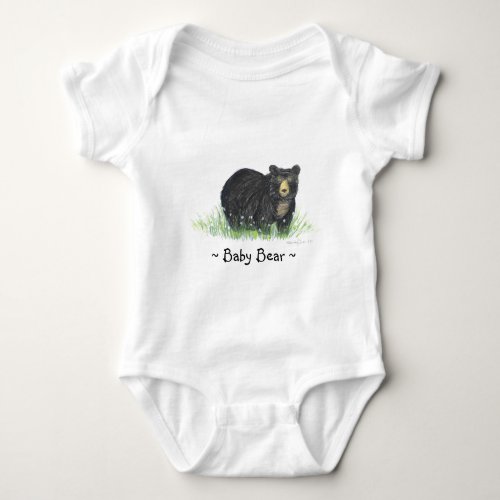 Black bear Cute kids clothing Baby Bodysuit