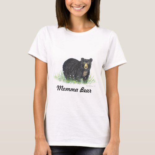 Black bear Cute kids clothing T_Shirt