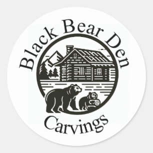 Black Bear Den Carvings sticker