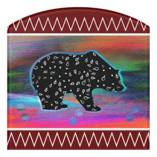 Black Bear  Door Sign