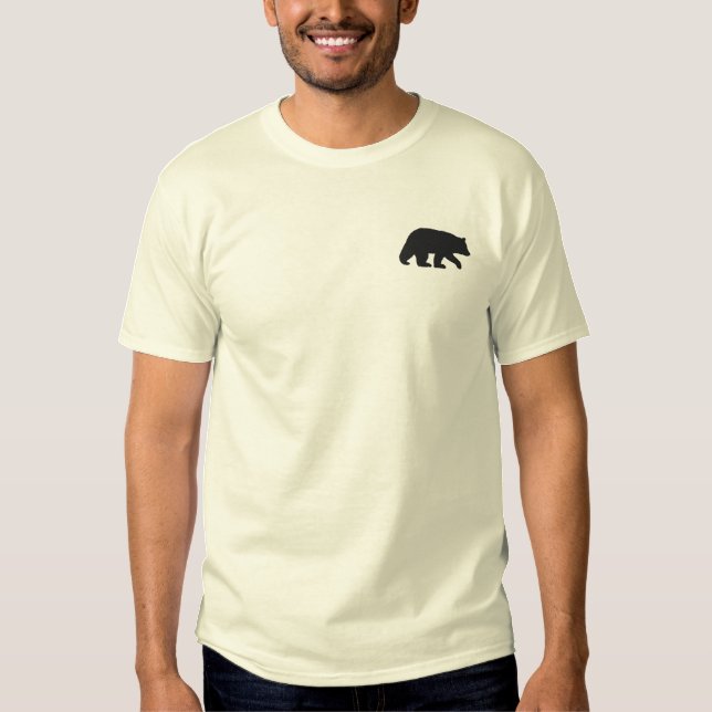 Black Bear Embroidered T-Shirt (Front)