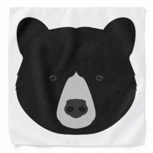 Black Bear Face Bandana