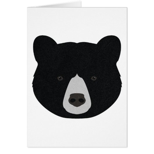 Black Bear Face Cards (Front)