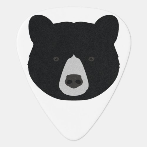 Black Bear Face Guitar Pick