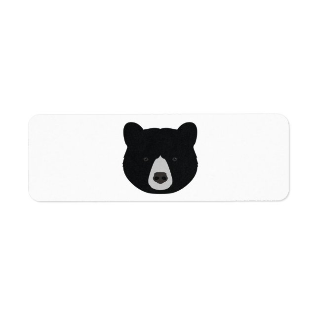 Black Bear Face Label (Front)