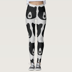 Black Bear Face Leggings