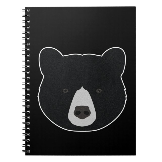 Black Bear Face Notebook (Front)