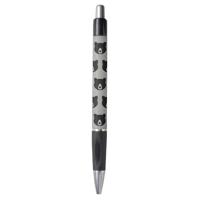 Black Bear Face Pen (Front Vertical)