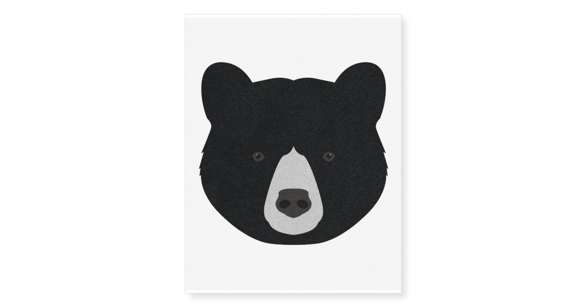 black bear face tattoo