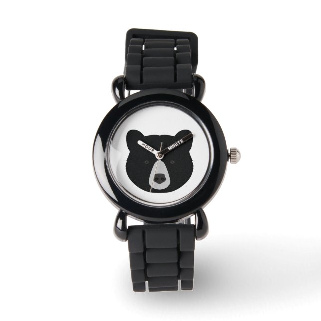 Black Bear Face Watch (Front)