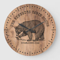 Black Bear Family Name Rustic Wood Cabin House