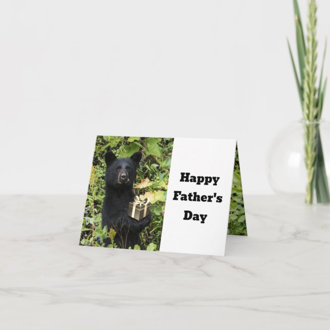 Black Bear Father's Day Best Dad  Card (Front)