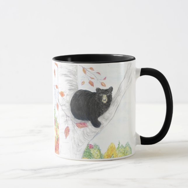 Black Bear in a Berch Tree Mug (Right)