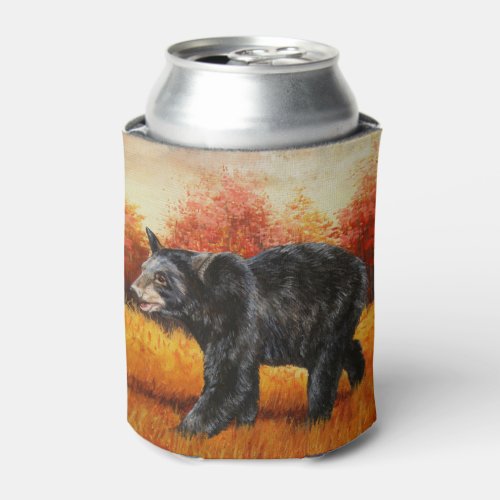 Black Bear in Autumn Forest Can Cooler
