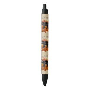 Black Bear in Autumn Forest Pen