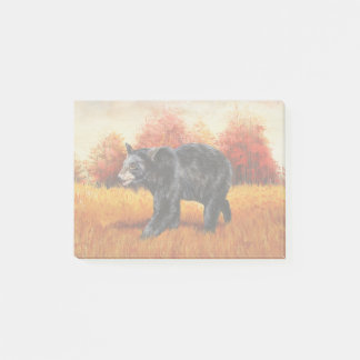 Black Bear in Autumn Forest Post-it Notes