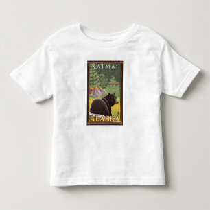 Black Bear in Forest - Katmai, Alaska Toddler T-shirt