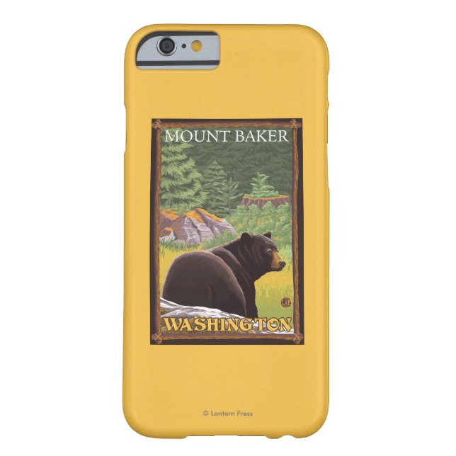 Black Bear in Forest - Mount Baker, Washington Case-Mate iPhone Case (Back)