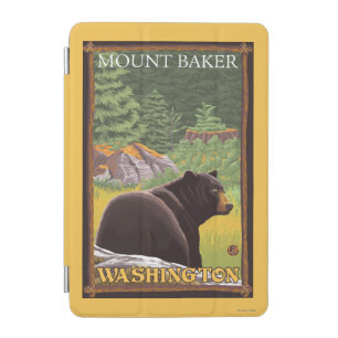Black Bear in Forest - Mount Baker, Washington iPad Mini Cover
