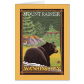Black Bear in Forest - Mount Rainier, Washington (Front)