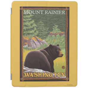 Black Bear in Forest - Mount Rainier, Washington iPad Smart Cover