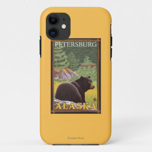 Black Bear in Forest - Petersburg, Alaska iPhone 11 Case