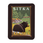 Black Bear In Forest - Sitka, Alaska Magnet at Zazzle