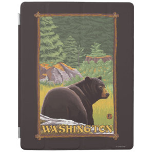 Black Bear in Forest - Washington iPad Smart Cover