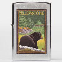 Black Bear in Forest - Yellowstone National Park