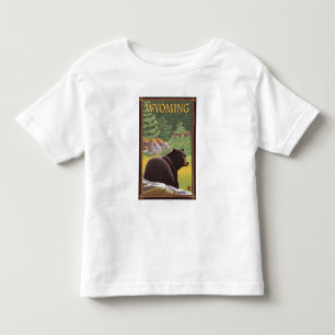 Black Bear in ForestWyoming Toddler T-shirt