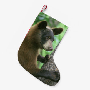 Black Bear in The Woods Small Christmas Stocking