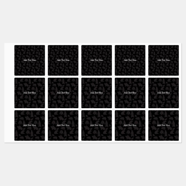 Black Bear Labels (Sheet)