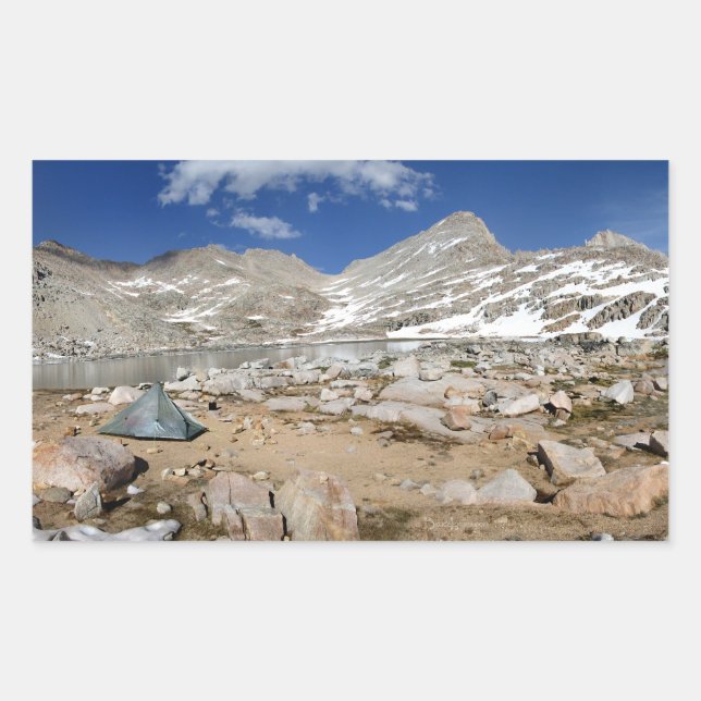 Black Bear Lake Camp - Sierra Rectangular Sticker (Front)