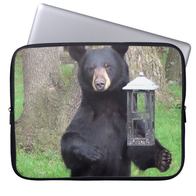Black Bear Laptop Sleeve (Front)