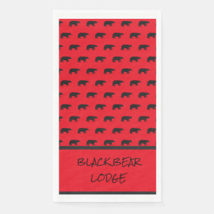 Black Bear Lodge Cabin Country Wild Paper Guest To Towels