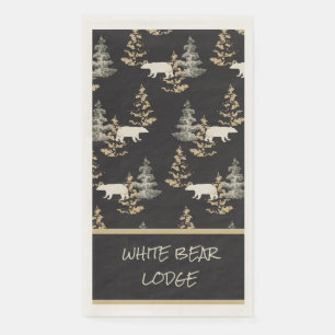 Black Bear Lodge Cabin Country Wild Paper Guest Towels