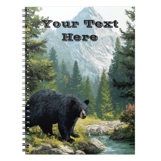 Black Bear Nature  Notebook (Front)