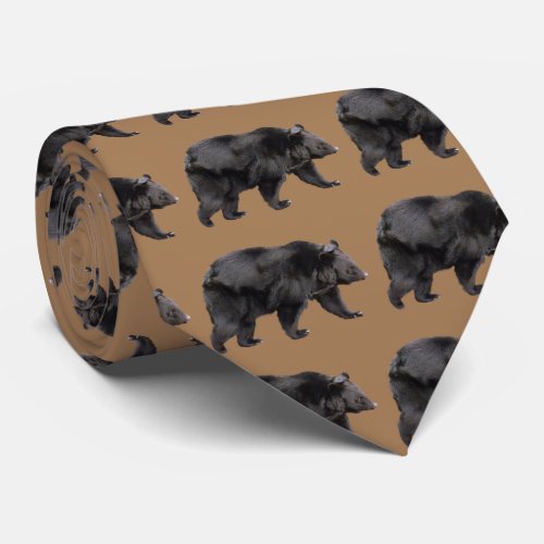 black bear neck tie