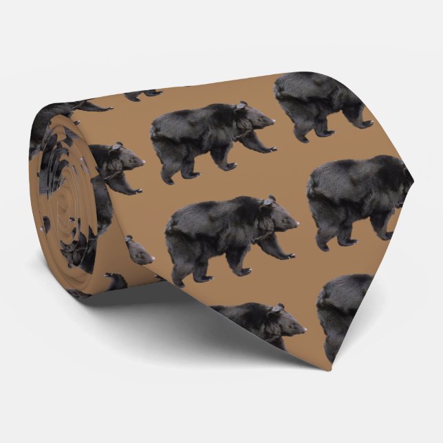 black bear neck tie (Rolled)