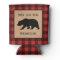 Black Bear On A Red And Black Plaid Personalized