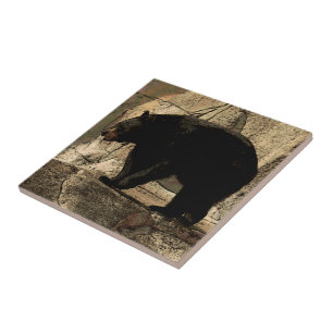 Black Bear (Original Artwork) Tile