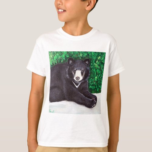 Black Bear Painting T_Shirt